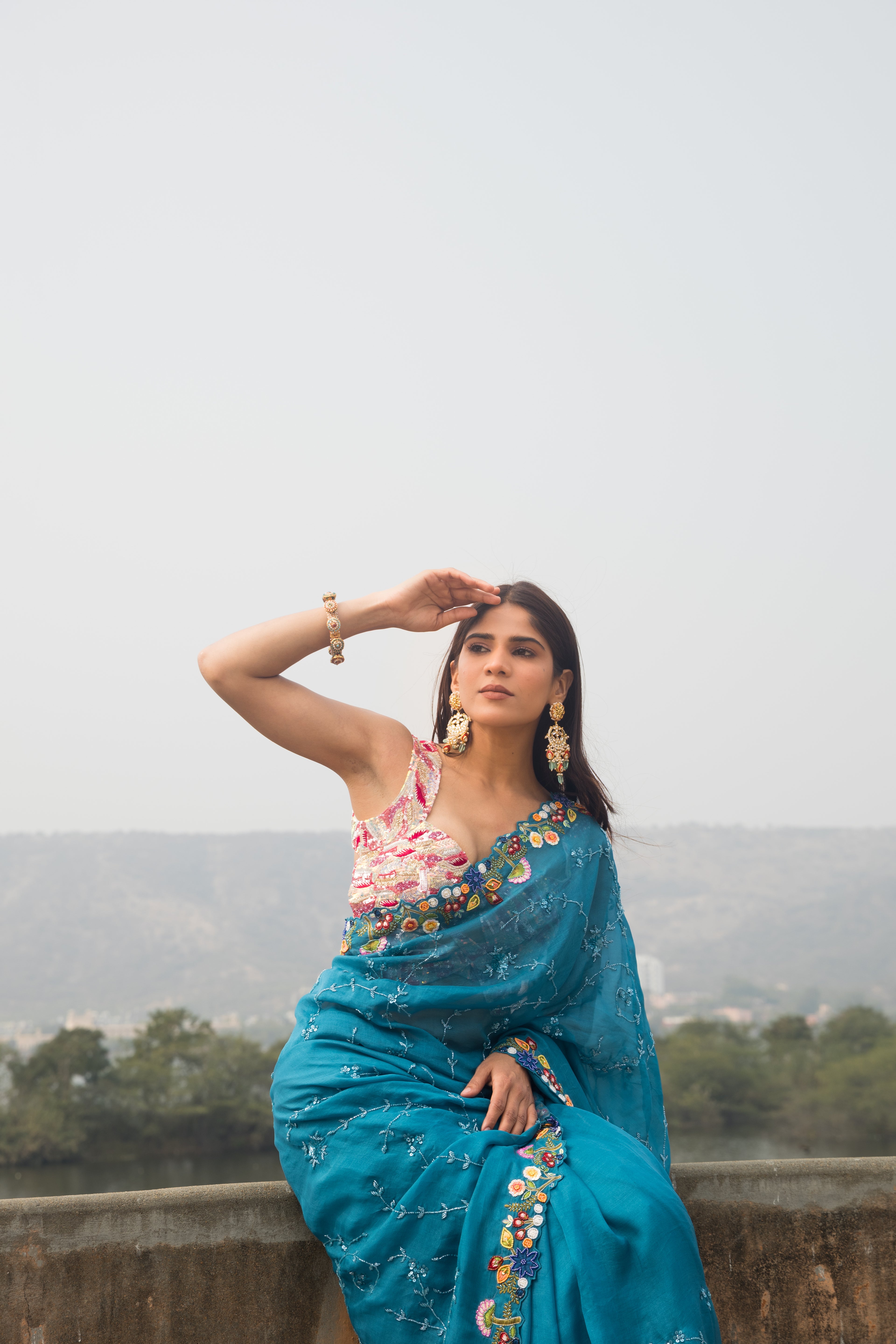 Blue Saree