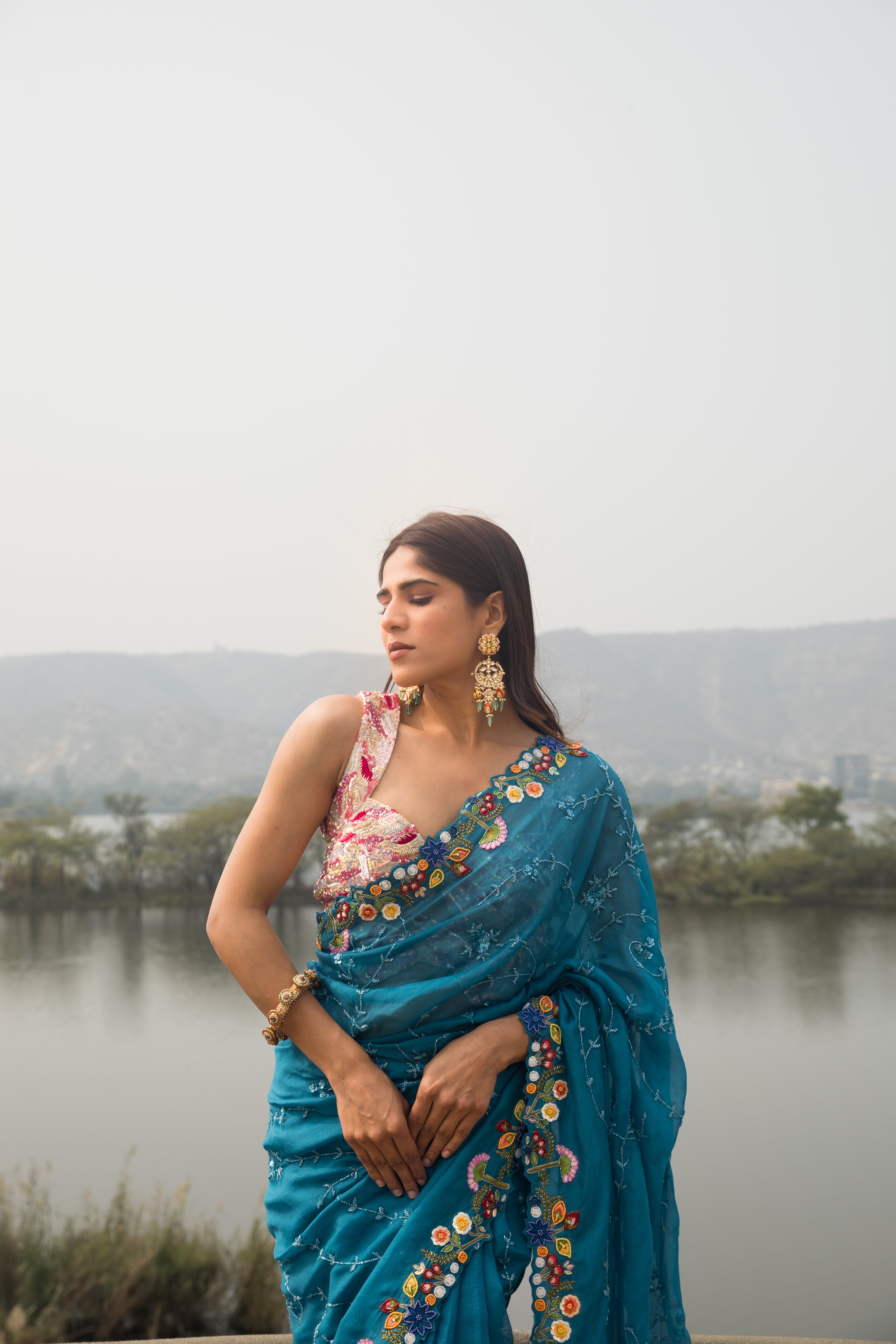 Blue Saree