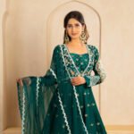 Emerald Royale Mirror Peplum Skirt Set