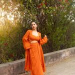 The Marigold Bloom Organza Jacket Set