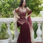The Ruby Marodi Kora Silk Sharara Set